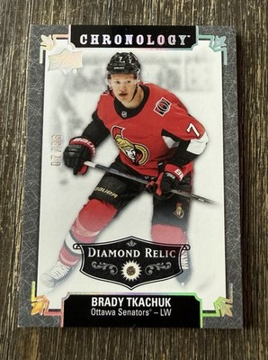 2019-20 Upper Deck Chronology Brady Tkachuk Diamond Relic 07/36 Jersey Number