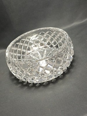 Waterford Stil Diamantschliff Kristallglas Obstschale schwer Servierschale sehr guter Zustand 