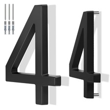 6 Inch Floating House Number Metal Modern Anti-Rust House Address Numbers for...