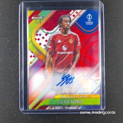 Topps Leny Yoro Auto - /5 Manchester United 2022/23 Finest UCL