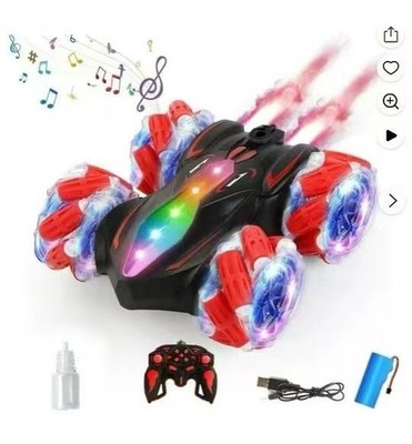 Double-Sided SMOKE Stunt Drift Remote Control Car RC Music USB Rechargeable