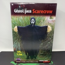 Scream Ghost Face Lives Scarecrow Figure Outdoor Halloween Prop Fun World