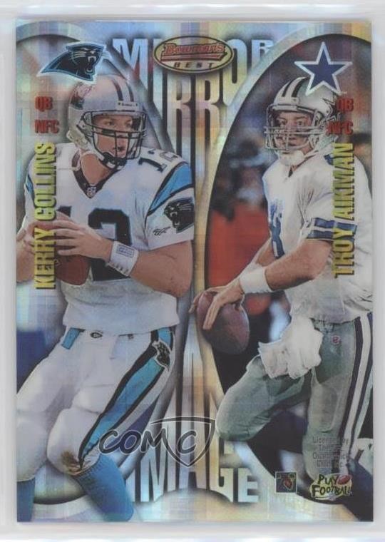1997 Bowman's Best Atomic Refractor Troy Aikman Vinny Testaverde #MI3 HOF 0q21