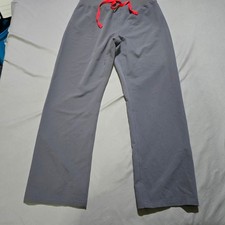 FIGS Livingston Scrub Pants large Womens Gray Straight Leg technical colletion