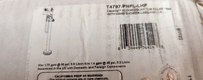 Delta Cassidy Floor Mounted Tub Filler Polished Nickel T4797-PNFL-LHP (Sealed)