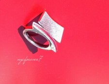 Daniel Vior Ring Silver Red Enamel Handcrafted in Barcelona, Signed