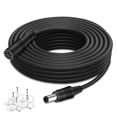 DC Power Extension Cable 16.5Ft 2.1Mm X 5.5Mm Compatible with 12V DC Adapter Cor