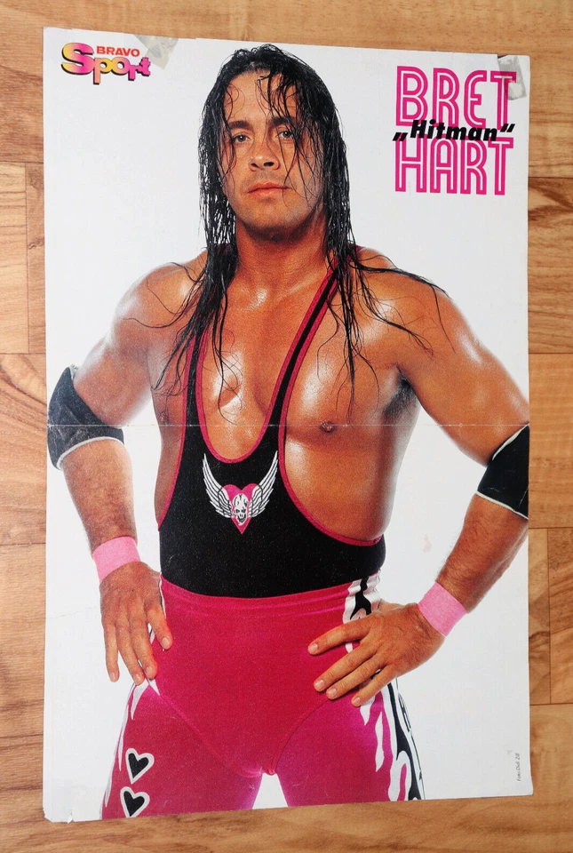 Брет Харт киллер / Энди Херцог WWF WWE реслинг винтажный плакат - Изображение 2 из 4