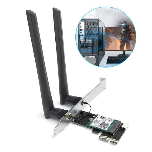 Wifi Card Network Card Bluetooth PC TRI- Band 2.4G+5.8G+6G 6E Adapter AX210 5.3 - Photo 6/9
