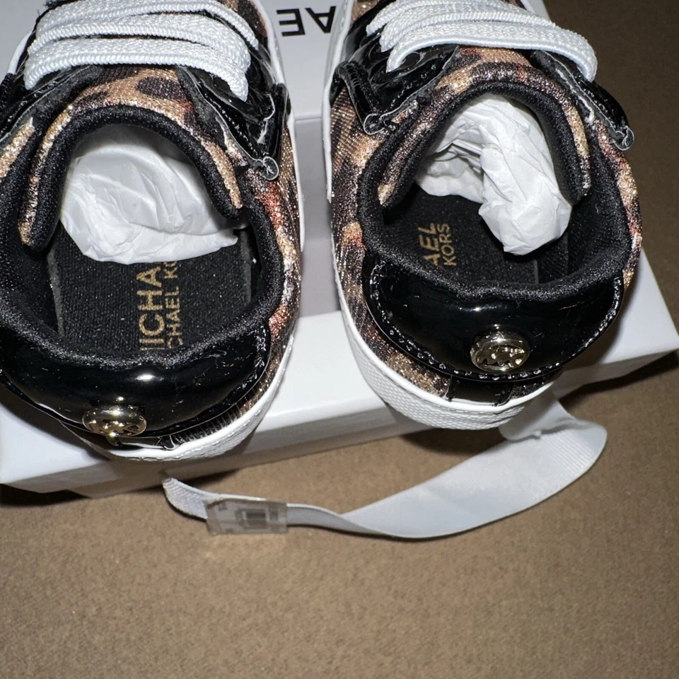 Botines Michael Kors bebé talla 1 leigh leopardo/dorado Foto 4 de 4
