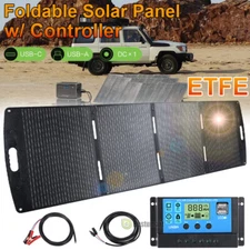 Monocrystalline Solar Panel 200W Foldable ETFE w/ Controller for RV Camping Boat