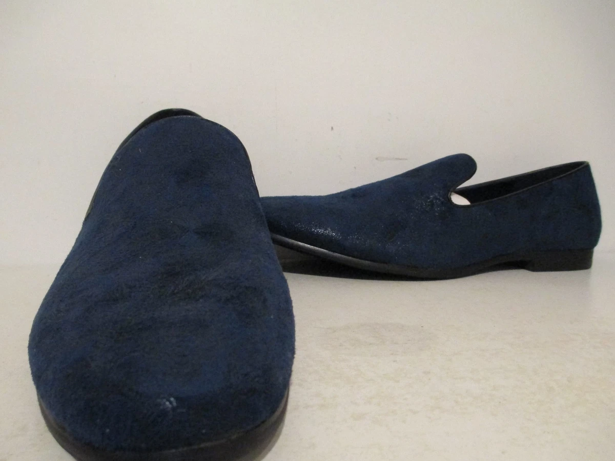 Giorgio Brutini Mens Navy Velvet Loafers Smoking Slippers  Size 11 M NWOT Smoking Slippers In Men main image 3