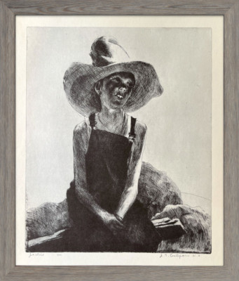 Jackie - John E. Costigan Vintage Lithograph 1939 Portrait of Artist s Son