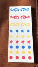 🔥VINTAGE Creative Memories Stickers COLORFUL DOTS BRACKETS STARS NOS NLA *