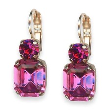 Mariana Earrings My Treasures Coll. Charming Fuchsia  Rose Austrian Crystals