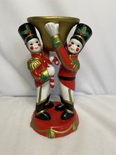 Partylite Toy Soldier P7704 Christmas Taper Candle Holder 6" Tall Nutcracker
