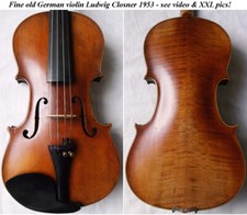 OLD GERMAN VIOLIN LUDWIG CLOSNER 1953 -video- ANTIQUE MASTER                121