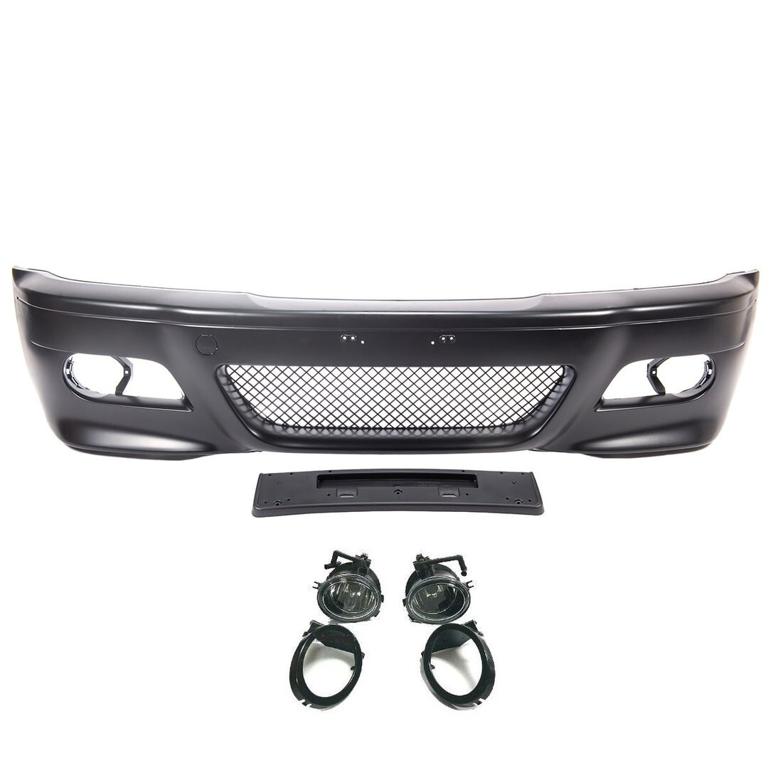 Pare-choc M3 prêt à peindre pour BMW E46 Coupé pack complet incluant deux phares antibrouillard