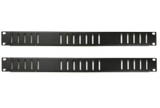 (2) Pack 1U Vented Single Space Heavy Duty Flanged Rack Case Panel 19"