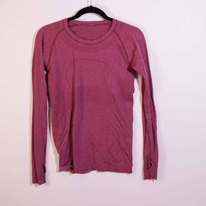 lululemon swiftly tech long sleeve crew neck misty merlot shirt