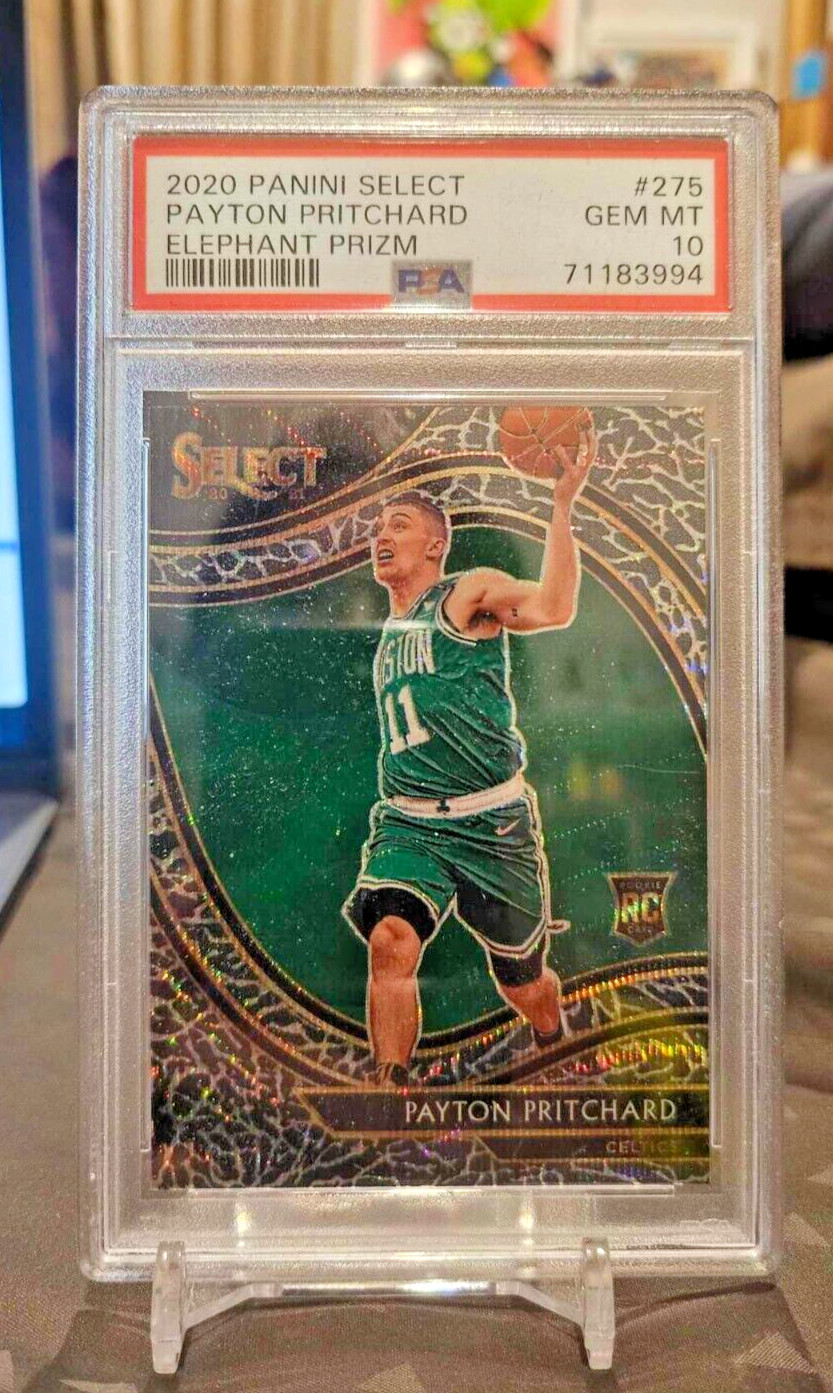 2020 Panini Select Courtside Payton Pritchard Elephant RC PSA 10 GEM Pop 6