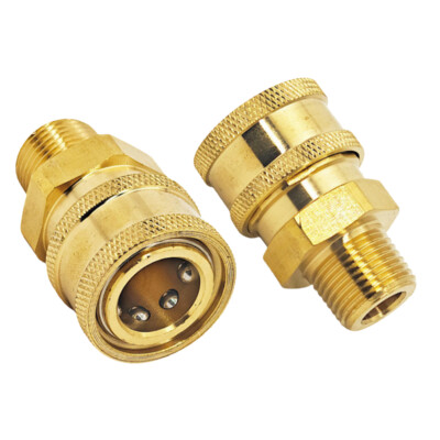 #ad 2PCS Pressure Washer 3 8quot; Quick Coupler Disconnect Socket 3 8quot; Male NPT New $9.41