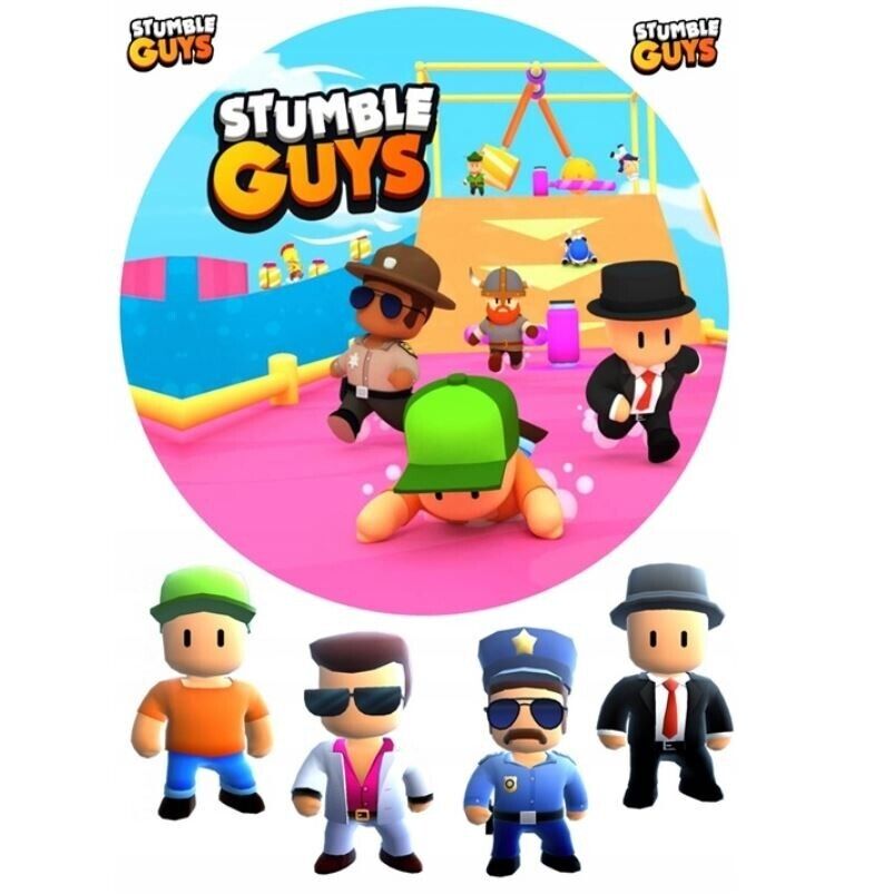 Jogo de fotos de bolo Stumble Guys Cake Topper Cakes