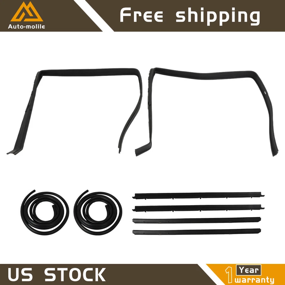 For 1983-1994 Chevy S10 Blazer GMC S15 Jimmy Door Seal Kit Inner & Outer Rubber - Image 2 of 4