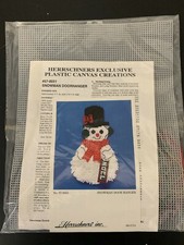 Vtg Herrschners Door Knob Hanger Kit Christmas Snowman 57-0031 New