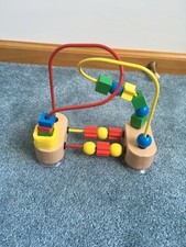 Melissa  Doug My First Bead Maze Wooden Suction Cup Bottom Baby Development Toy