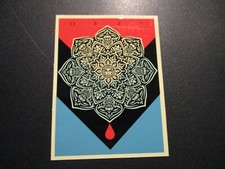 SHEPARD FAIREY Obey Giant BLOOD FLOWER Sticker 4.5" art from poster 106 Z