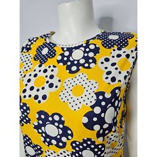 Vintage 1960s Daisy Print Skirted Romper