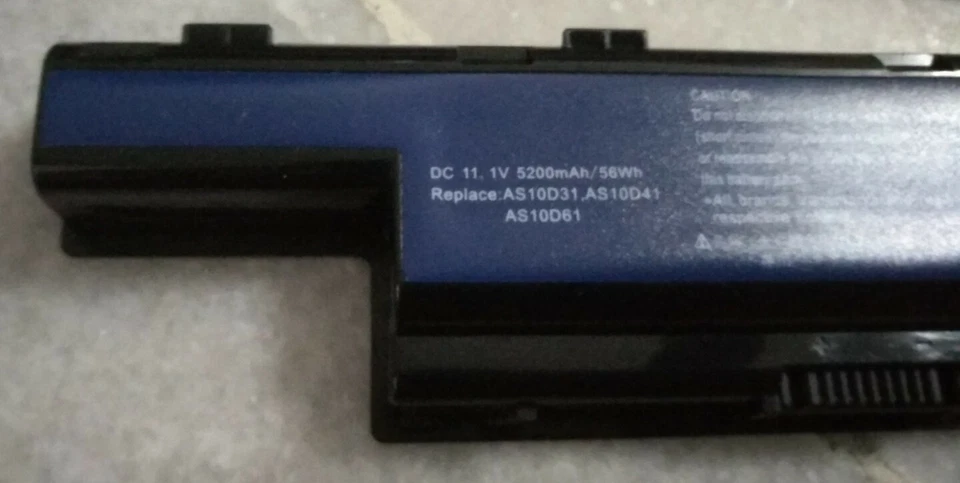 Old used Acer Aspire Laptop 475X series Replacement Battery Li-ion Cell - Image 3 of 4