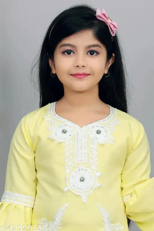 Этнический Курти комплект для девочек_костюм наборы девочек одежды комплект Kids девочек Churidar комплект - Изображение 3 из 4