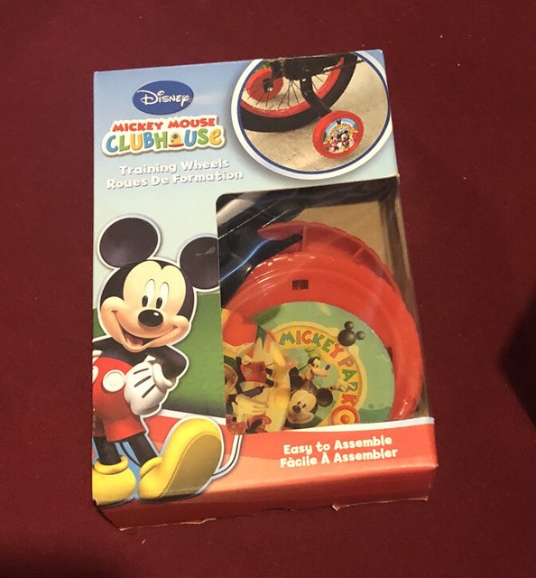 mickey mouse bicycle with training wheels
