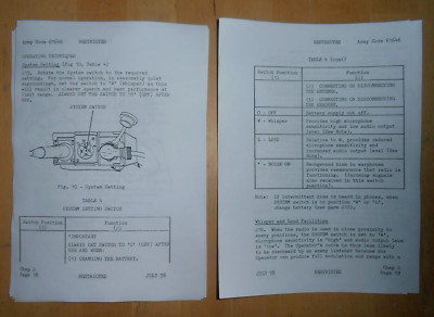 Clansman Radio Benutzerhandbuch für Radiosender UK/PRC-349. Code Nr 61646