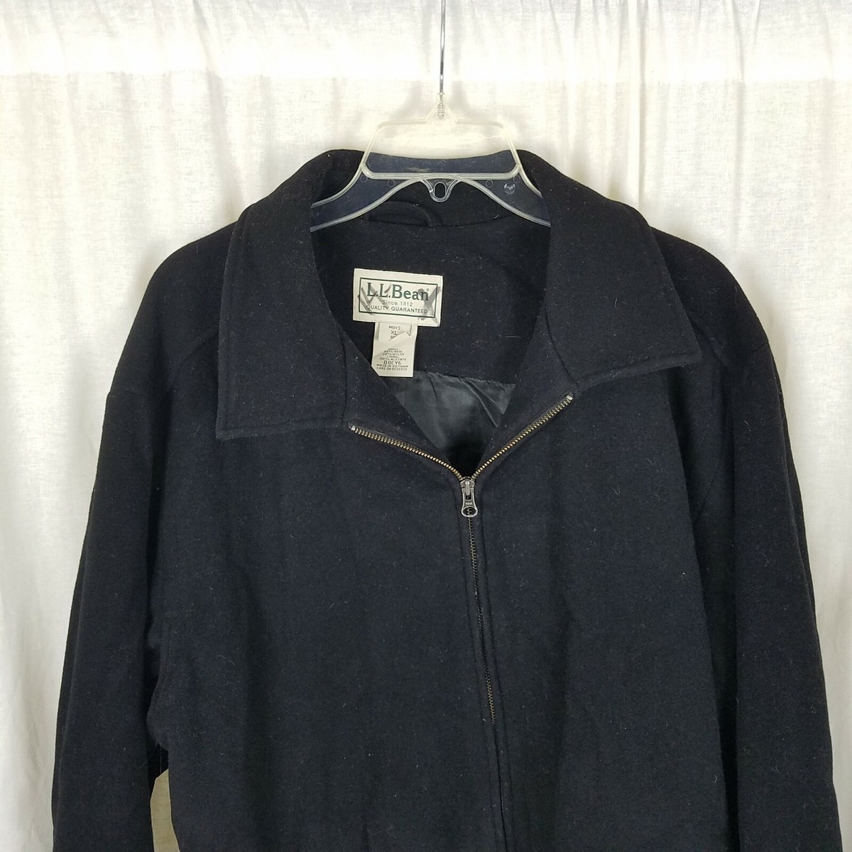 LL Bean Fuzzy Winter Wool Bomber Dress Jacket Car Coat Parka LL Bean Fuzzy Winter Wool Bomber Dress Jacket Car Coat Parka