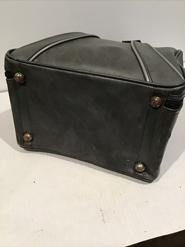 Borsa porta palline da bowling AMF vintage singola palla metallo grigio nome distintivo - Foto 7 di 11