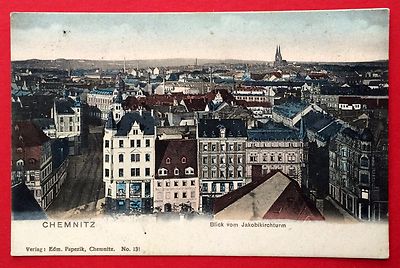 AK CHEMNITZ um 1900 Blick vom Jakobikirchturm über die Dächer der Stadt   ( 6119