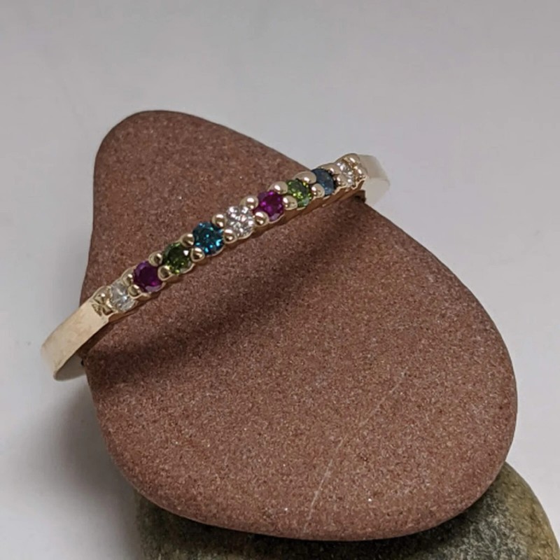 Diamond Band in 14kt Yellow Gold