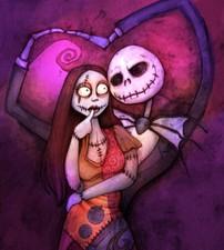 Jack N Sally - Nightmare Before Christmas Mink Faux Fur Throw Blanket Super Soft