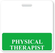 5 Pack - PHYSICAL THERAPIST Horizontal Badge Buddies - Hospital ID Card ID Buddy