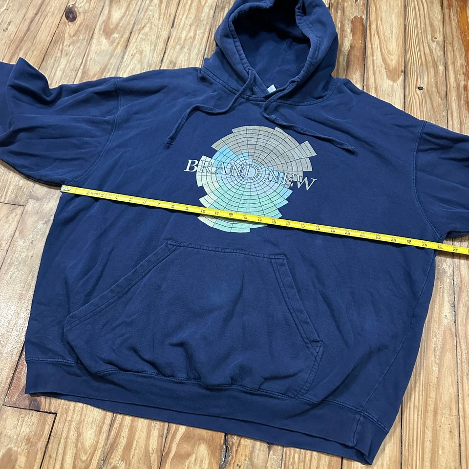 Vintage Brand New Band Hoodie Mens 2XL Blue Jesse Lacey Tultex Merch Y2K - Image 4 of 4