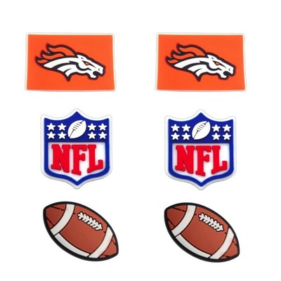 NFL Denver Broncos Football Team For Crocs Shoe Charms Jibbitz - 6 pieces