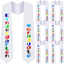 6 PCS 2026 Kids Graduation Stole 49 Inch Preschool Sash Satin Decoration