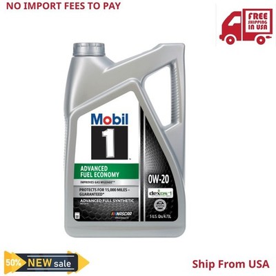 Mobil 1 Advanced Fuel Economy Full Synthetic Motor Oil 0W-20, 5 Quart NEW