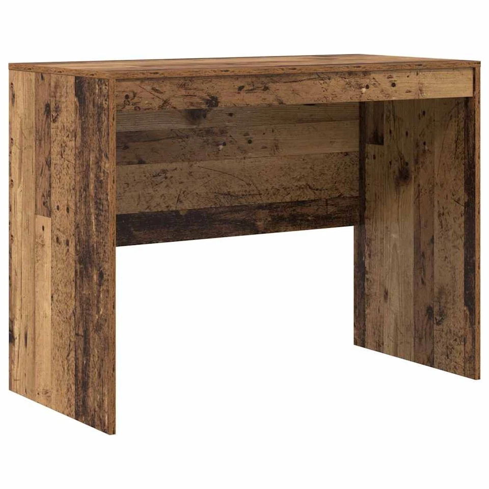 Rustikaler Schreibtisch Altholz Massivholz 100 X 50 X 76 Cm - Bild 2 von 4