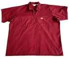 Ben Davis Gorilla 1/4 Zip Mechanic Shirt Mens 3XL Maroon Red