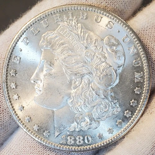 * 1880 S * BU MS+ BLAZING WHITE MINT LUSTER! SUPERB GEM MORGAN SILVER DOLLAR A15