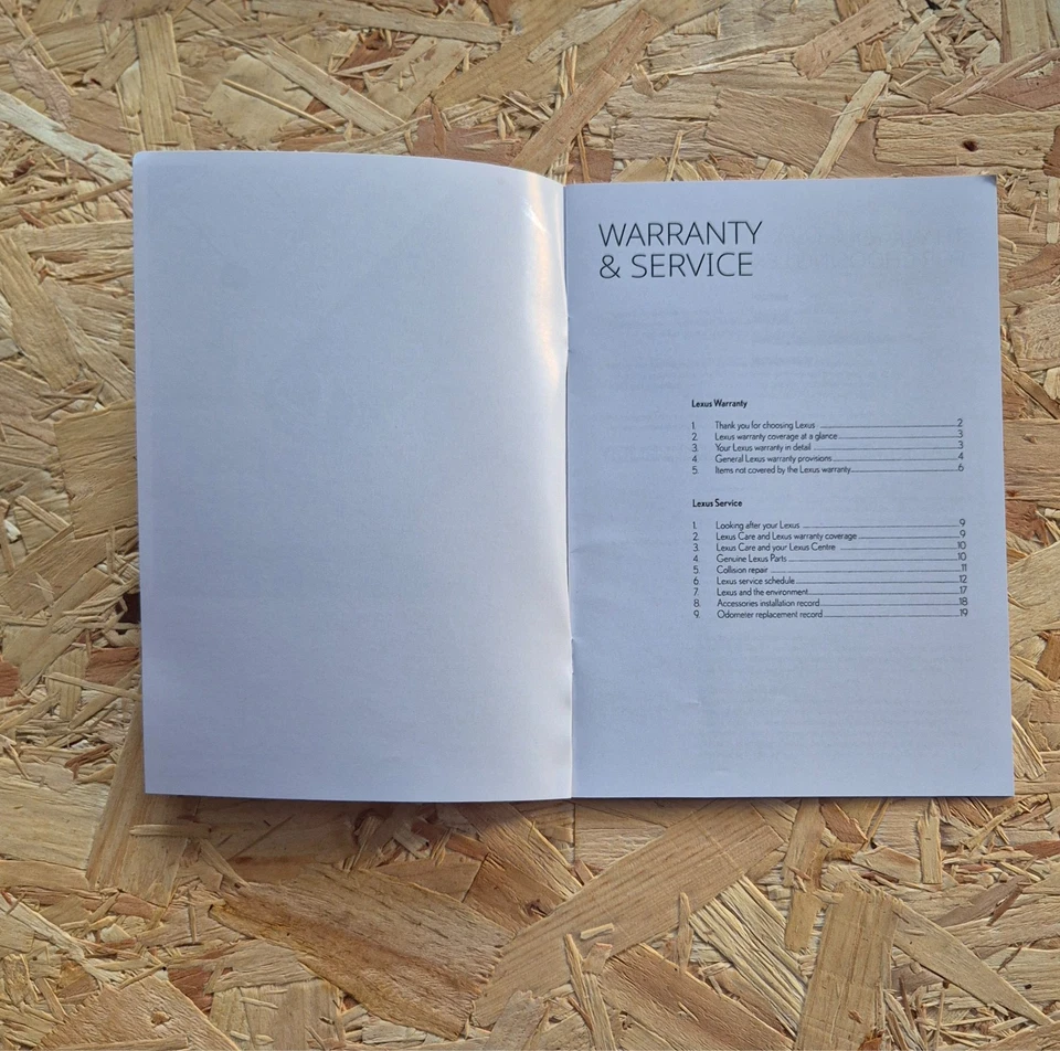 Lexus Service History Book Covers All Models CT IS RX ES LBX NX UX - Image 2 of 3